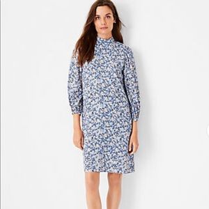 8T Floral Mock Neck Shift Dress